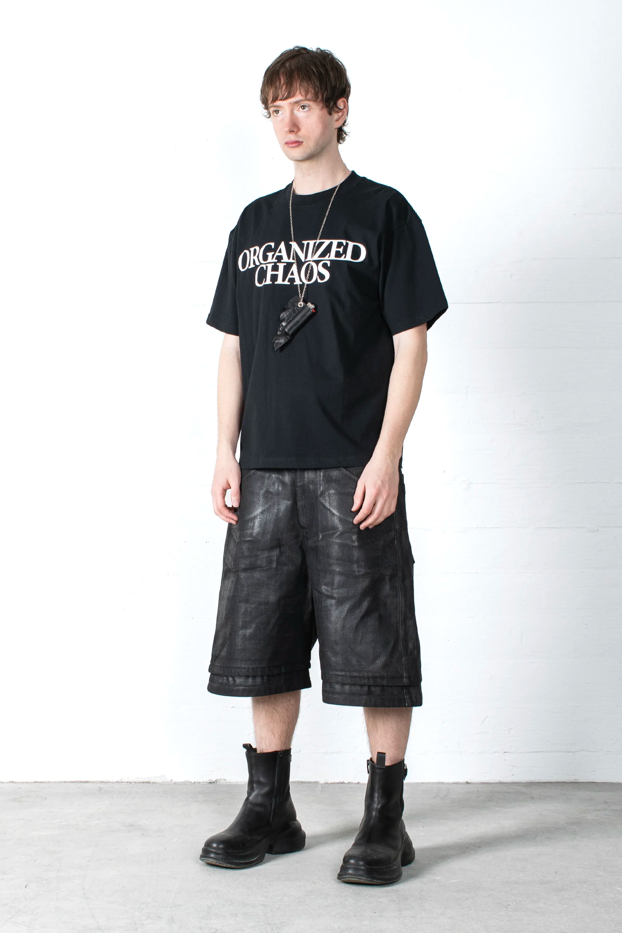 WAXED LAYERED SHORTS