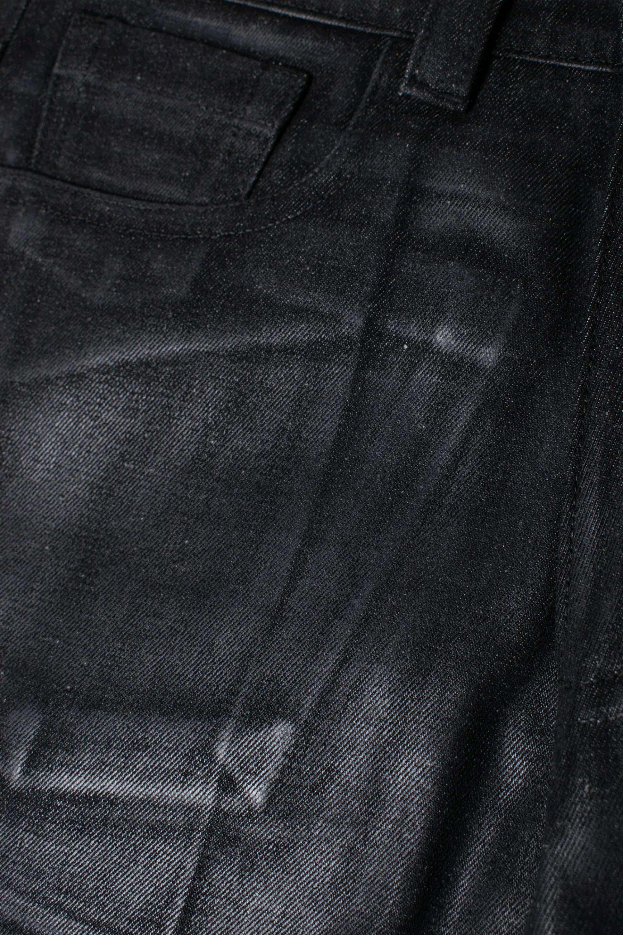 WAXED STACKED JEANS