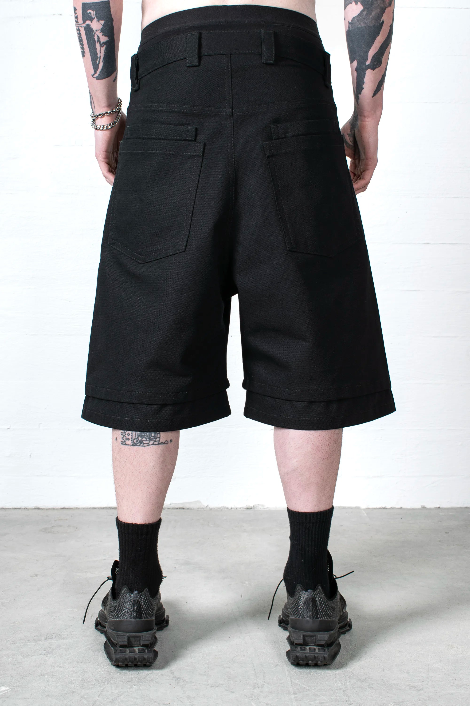 LAYERED CANVAS SHORTS
