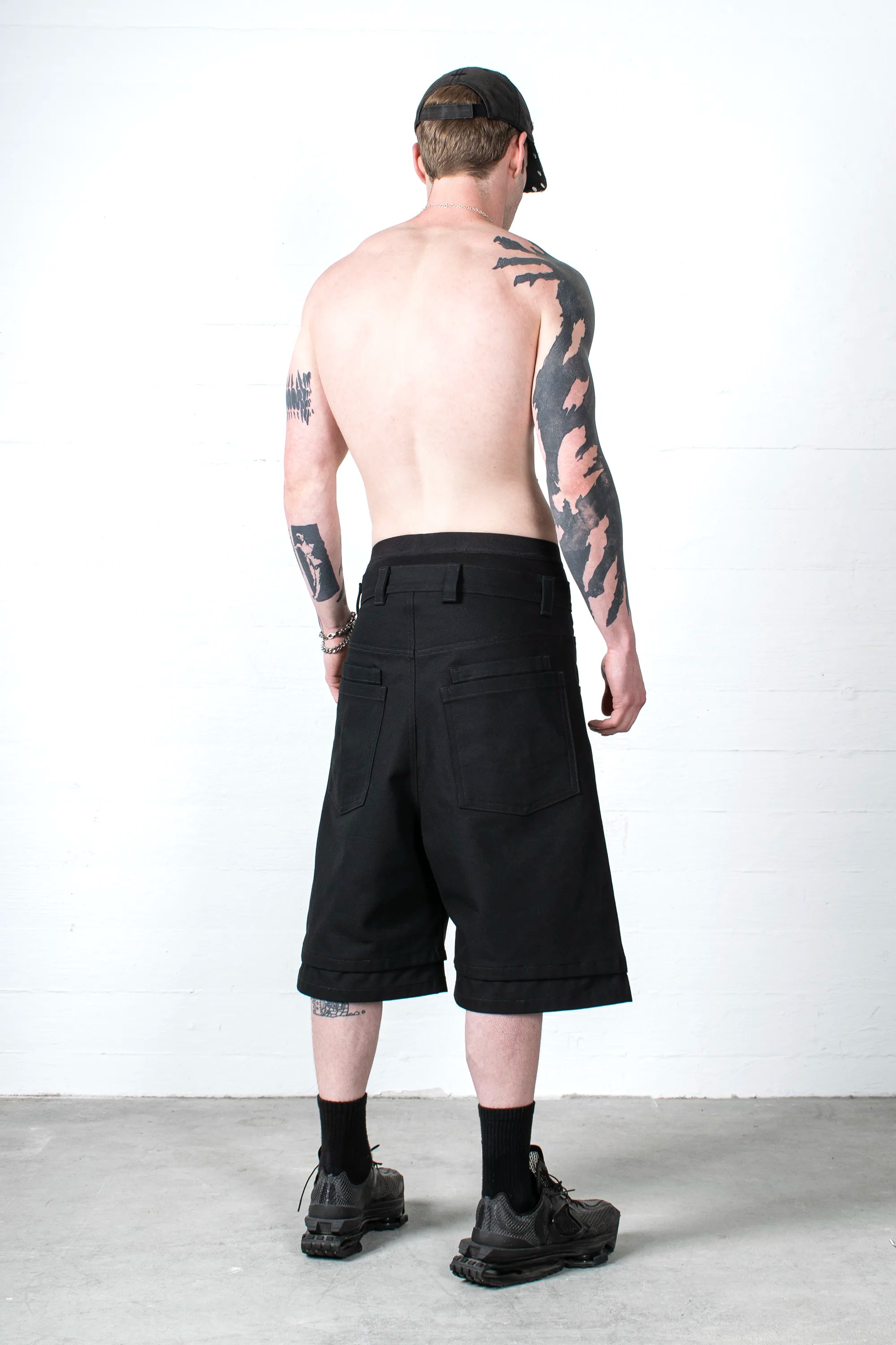 LAYERED CANVAS SHORTS