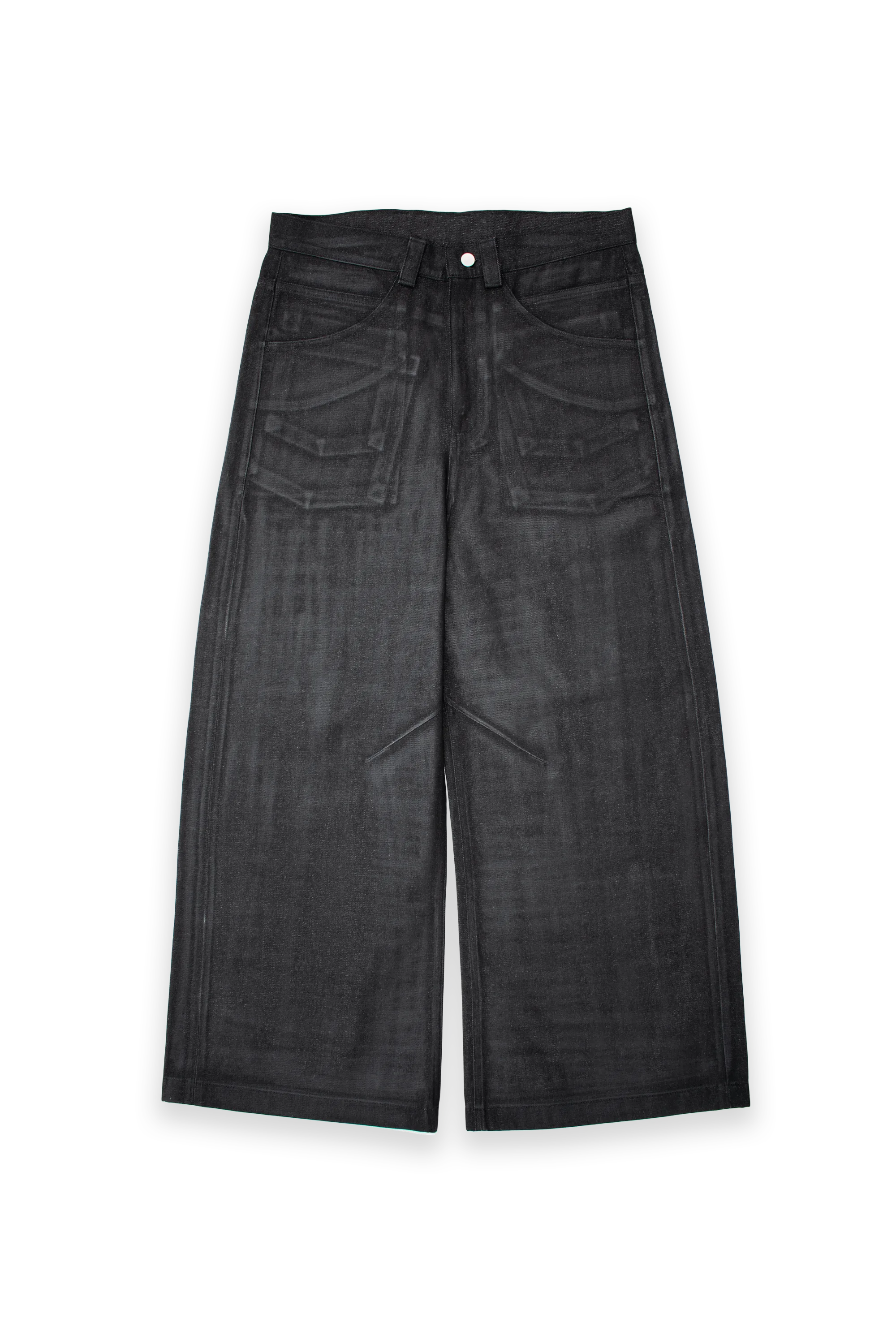 WAXED WIDE JEANS