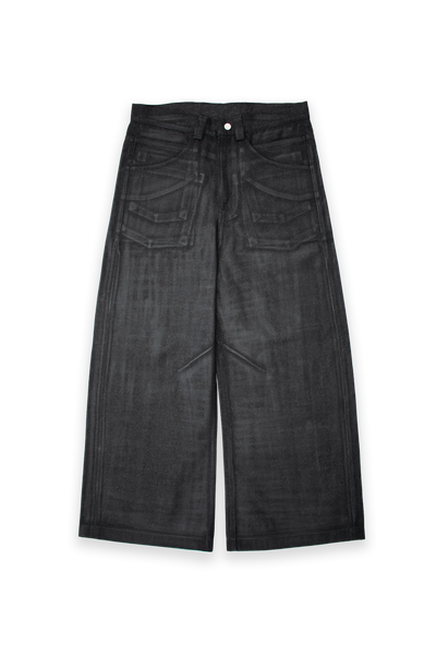 WAXED WIDE JEANS
